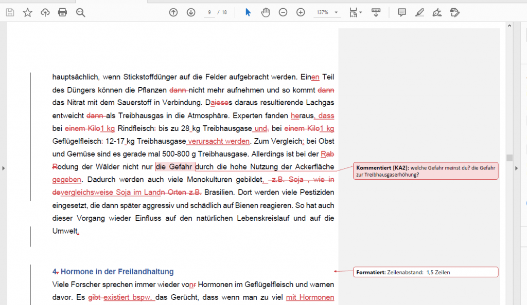 Korrektur Hausarbeit Freilandhaltung PDF